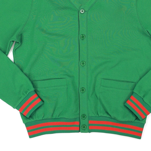 Cardigan en coton mélangé pour hommes, col en V, pull en tricot, boutons brodés, poches, vêtements d'hiver, décoration à motifs d'appliques et de lettres - Product Image 5