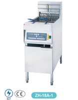 Friteuse électrique commerciale verticale à un seul réservoir et double panier Campbon ZH-18A-1 28L 18KW à commande numérique, modèle autoportant