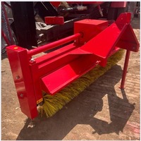 Balayeuse routière montée sur tracteur agricole, pulvérisateur d'eau, entraînement par prise de force, largeur de balayage de 7 pieds, vitesse de travail de 5 km/h, garantie 1 an