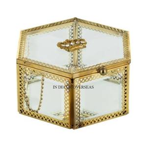 Nouveau modèle arrivée élégant Look Floral Designer Heavy Duty métal fait boîte de cartes d'invitation de mariage de fabricant indien - Product Image 3