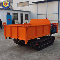 Mini-transporteur chenillé tout-terrain agricole et forestier avec benne hydraulique