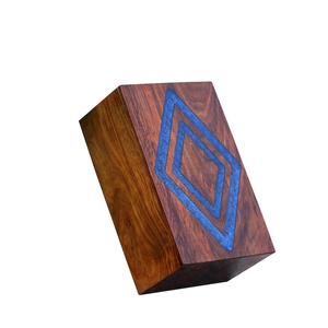 Urna de cremación de epoxi y palisandro azul para cenizas humanas, urnas de entierro para adultos para columbario, cenizas humanas funerarias grandes - Product Image 4