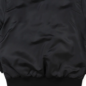 Blouson aviateur matelassé noir de haute qualité en laine, standard, isolé, réversible, imperméable et coupe-vent - Product Image 5
