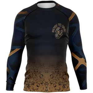 Sport acquatici Custom uomini Rash di alta qualità all'ingrosso Rash guard camicia manica lunga protezione da sole UV.