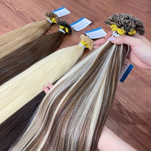 Extensions de cheveux vietnamiennes Remy couleurs personnalisées pointe de kératine cheveux doux pré-liaison pointe plate Extensions de cheveux - Product Image 3
