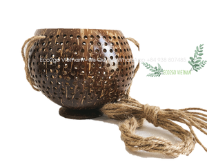 ที่ใส่เทียนชาเปลือกมะพร้าวออกแบบได้ตามต้องการ | ที่วางเทียนทีไลท์มะพร้าวผลิตในเวียดนามโดย Eco2go - Product Image 3