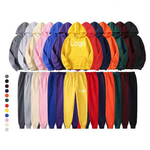 Survêtement technique en molleton deux pièces unisexe coupe-vent et respirant en mélange polyester/coton avec logo personnalisé pour l'automne et les activités de plein air - Product Image 1