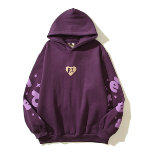 Basics algodón mezclado OEM hombres Puff impresión Sudadera con capucha logotipo personalizado pesado Denim con lágrima impresión de alta calidad manga Regular - Product Image 4