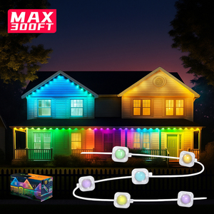 <span class=keywords><strong>Luces</strong></span> de Navidad de 50 pies, 100 pies y 200 pies, Decoraciones Exteriores, <span class=keywords><strong>Luces</strong></span> <span class=keywords><strong>Inteligentes</strong></span> RGBIC Permanentes para Aleros, Impermeables para Iluminación Navideña - Product Image 5