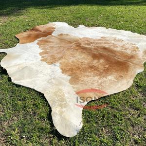Brown <b>White</b> Raw Cow Bull Skins with Natural Hairs for Fashion Clothing Interior Decoration - Product Image 3