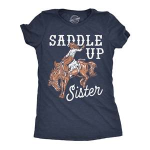 Saddle Sister Women's T Shirt <b>Y2K</b> Style Sexy <b>Top</b> Breathable Cotton Short Length Loose Fit Diamonds Letters XS 3XL for Summer - Product Image 1