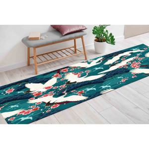 Tapis tendance avec des grappes de grues japonaises, motif animalier, cadeau pour demoiselle d'honneur, tapis imprimé de luxe, tapis en chenille - Product Image 4