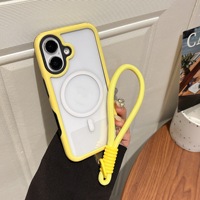 Pour IPhone16 Plus étui de téléphone portable magnétique Transparent 15 Pro max couleur acrylique 14 étui de protection