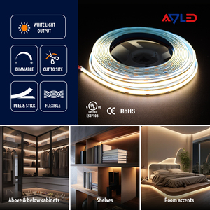 Tira de LED COB sin Soldadura de 5M, DC24V, IP20, 10W/M, Perfecta para Iluminación Lineal, Debajo de Muebles y Detalles Decorativos - Product Image 3