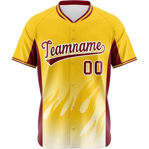 Camisa de uniforme de béisbol personalizada, estampado gráfico por sublimación, tela de malla abotonada bordada, ajuste juvenil, estilo de softbol, EE. UU. Pro - Product Image 1