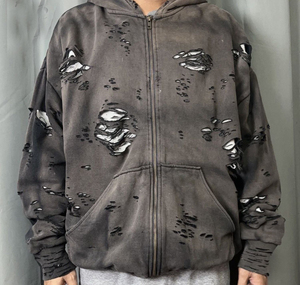 Pull-over épais en coton uni vierge surdimensionné et lourd pour hommes fabricant de sweatshirts à capuche logo personnalisé - Product Image 4