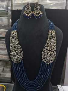 High Quality AD <b>Long</b> Pearl MalaNecklace Set Top Indian Manufacturer's Luxury Gold Plated Jewelry <b>Women</b> Weddings Parties Custom - Product Image 5