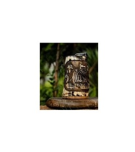 Jarra decorativa de cuerno natural para beber cerveza o hidromiel, estilo vikingo, vaso rústico para bebidas. - Product Image 4