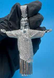 Pendentifs et breloques en argent sterling 925 plaqué rhodium et plaqué or, avec moissanite personnalisée, style hip-hop, bijoux fins - Product Image 2