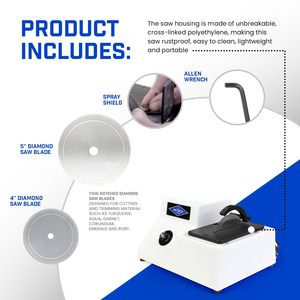 Équipement de lapidaire : Scie de découpe 4''/5'' pour pierre, verre et roche, et pour le découpage de dalles - Product Image 4