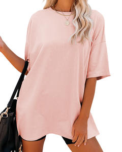 Camisetas de verano para mujer, camisetas de manga corta con cuello redondo, holgadas, con hombros caídos, camisetas transpirables, camisetas personalizadas para hombre, 2 unidades - Product Image 3