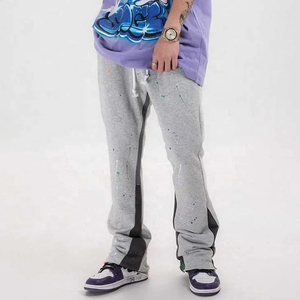 Pantalon d'entraînement sportif à séchage rapide 100% polyester personnalisé pantalon de survêtement athlétique à rayures pour hommes - Product Image 2