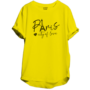 Camiseta de algodón Pima supersuave para mujer, Camiseta con estampado multicolor de gran tamaño de color personalizado con logotipo gráfico DTG en el pecho, Camiseta con estampado para mujer - Product Image 5