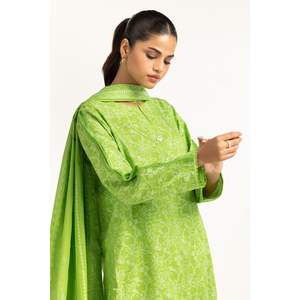 Traje de Mujer Verde de 3 Piezas con Decoración de Botones - Product Image 2