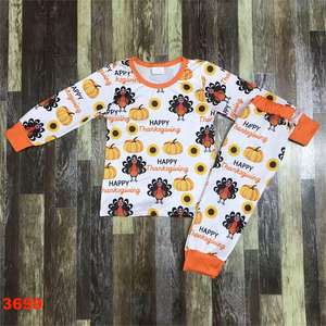 Thanksgiving RTS vente en gros vêtements pour bébés pyjamas doux pour garçons et filles 0-16 <span class=keywords><strong>ans</strong></span> tissu de soie de lait pour l'automne - Product Image 4