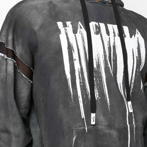 Sweat-shirt pour homme au design élégant et délavé, vêtement tendance pour l'hiver, de bonne qualité, teinture unie, prix de gros - Product Image 6