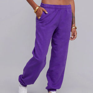 Pantalones Jogger Casuales Ligeros para Mujer, Logotipo Personalizado Impreso, Nuevo Diseño, Cintura Media, Lisos en Morado, Pantalones Jogger al por Mayor para Mujer - Product Image 6