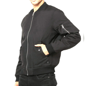 แจ็คเก็ตเบสบอลบอมเบอร์ฤดูหนาวสำหรับผู้ชาย รับทำโลโก้แบรนด์ส่วนตัว แบบเรียบง่าย มีฮู้ด กันลม กันน้ำ สไตล์ไฮสตรีท ไซส์ใหญ่ - Product Image 5