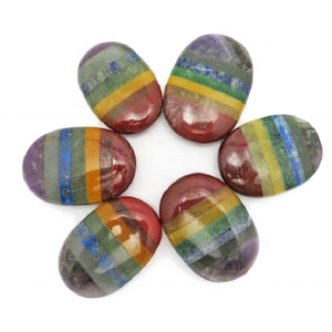 Haute qualité 7 chakra pierre de palmier pierre naturelle pierre précieuse de guérison galet de palmier sculpté quartz agate cristal pierres de palmier grossiste - Product Image 2