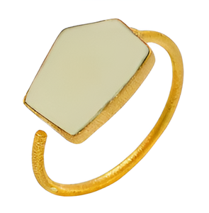 Bague en argent sterling 925 plaqué or avec pierres précieuses en quartz citron naturel Bague à la mode pour mariage, anniversaire - Product Image 6