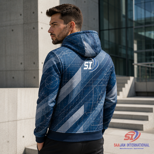 Sudadera con capucha de diseño personalizado con cremallera completa, estampado gráfico integral, ropa urbana, proveedor mayorista de ropa con etiqueta privada OEM - Product Image 4