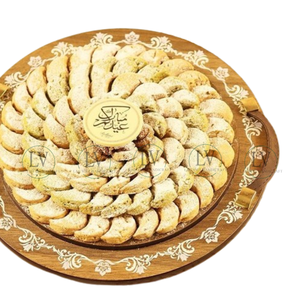 Plateau à chocolat rond en bois naturel de haute qualité Ramadan plateau de service décoration de la maison en gros bon prix du Vietnam - Product Image 4