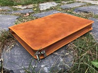 Carpeta de Anillas de Cuero PU Tamaño A4 con Cierre de Cremallera, para Documentos Escolares y de Oficina, Carpetas de Presentación, Marca CROSS FAB Personalizada