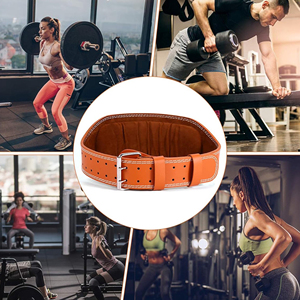 Cuir de vachette 5MM Anime ceinture Double broche haltérophilie Anime ceinture formateur exercice dos soutien ceintures en cuir - Product Image 4