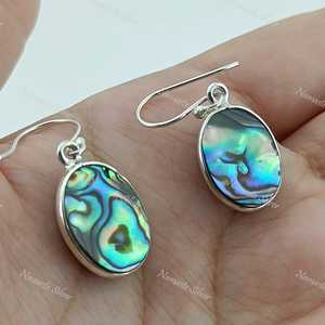 Handmade 925 Sterling Silver Dangle Earrings Natural Blue Paua <b>Abalone</b> <b>Shell</b> Jewelry Fine Dangle Blue Paua <b>Shell</b> Earrings - Product Image 5