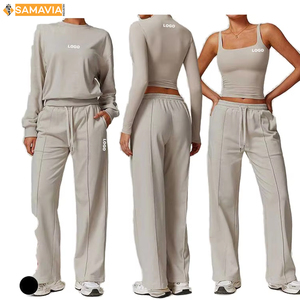 Ensemble de survêtement SAMAVIA imprimé, coupe régulière, manches longues, 100% coton, avec design 2 en 1, séchage rapide et respirant, vêtements de sport - Product Image 2