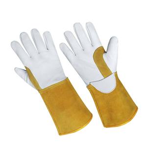 Gants de soudage de sécurité de haute qualité à bas prix fabriqués en usine, en cuir de vachette, personnalisables, unisexes, FIRST FITNESS - Product Image 1