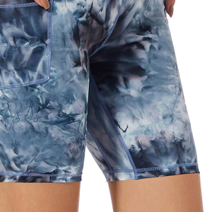 Shorts de yoga à taille haute en coton et élasthanne tendance OEM, compression, poches latérales flexibles, sublimation personnalisée, vêtements d'extérieur pour femmes - Product Image 6