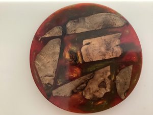 New Collection Round Wooden and <b>Clear</b> <b>Resin</b> Stone Coasters Durable Drink Coasters for Hotel Rooms, Restaurants, Offices, and - Product Image 5