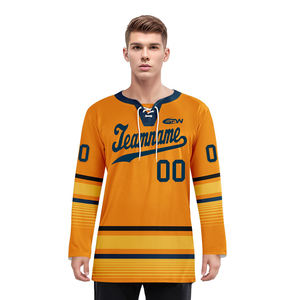 Camisetas de Hockey sobre Hielo de Poliéster de Secado Rápido Personalizadas al por Mayor, Ropa Deportiva Transpirable con Impresión por Sublimación, Uniformes de Equipo - Product Image 5