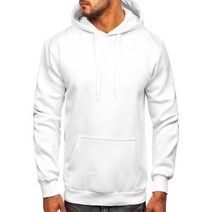 <b>White</b> Color Slim Fit Kangaroo Hoodie Plained Sweats <b>Sweatshirts</b> - Product Image 4