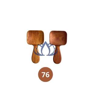 Cuillère en bois en forme de feuille Style coréen - Product Image 6