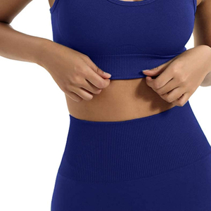 Conjuntos de Yoga para Mujer OEM, Conjuntos de Yoga sin Mangas de Alta Calidad, Leggings y Sujetador Deportivo, Secado Rápido, Transpirable, Elegante, Diseño con Logotipo Personalizado para Mujer - Product Image 6