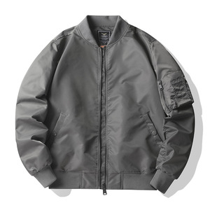 . Blouson aviateur pour hommes fermeture à glissière tissu léger respirant parfait pour superposer des vêtements de voyage décontractés et des activités de plein air - Product Image 2