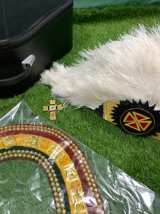 Masonic Knight Templar Chapeau Con Collar y estuche - Product Image 6