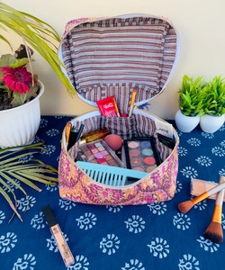 Estuche de Maquillaje Vintage de Algodón con Cremallera, Ecológico y Resistente al Agua, Duradero para Viajes y Artículos Cosméticos - Product Image 2